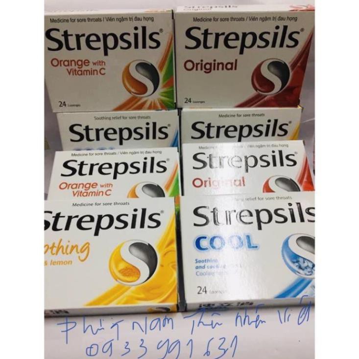 Kẹo Ngậm STREPSILS-Hộp 24 viên