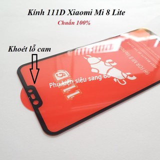 Siêu Kính cường lực 111D Mi 8 Lite - Pk68