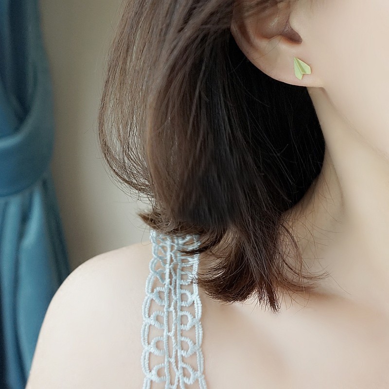 Bông Tai Hình Máy Bay Bằng Sứ Độc Đáo A14 Phong Cách Hàn Quốc Sành Điệu