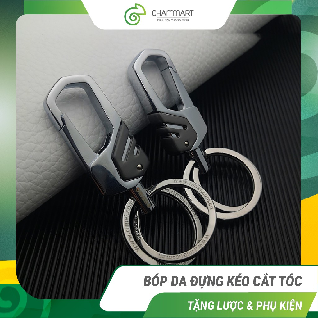 Móc khóa xe máy ô tô OMUDA chất liệu thép không gỉ có chốt đeo đỉa quần phong cách Châu Âu OMD8006