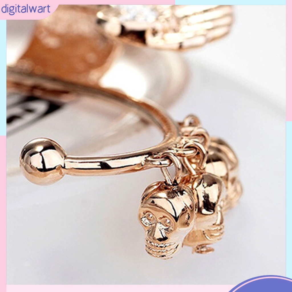 Khuyên vành tai trái kim loại hình đôi cánh đính đá thời trang cho nữ