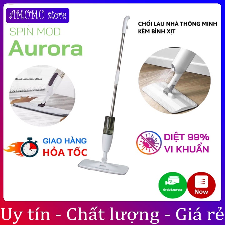 Chổi Lau Nhà Kèm Bịnh Xịt Phun Sương Thông Minh Dung Dịch Sát Khuẩn