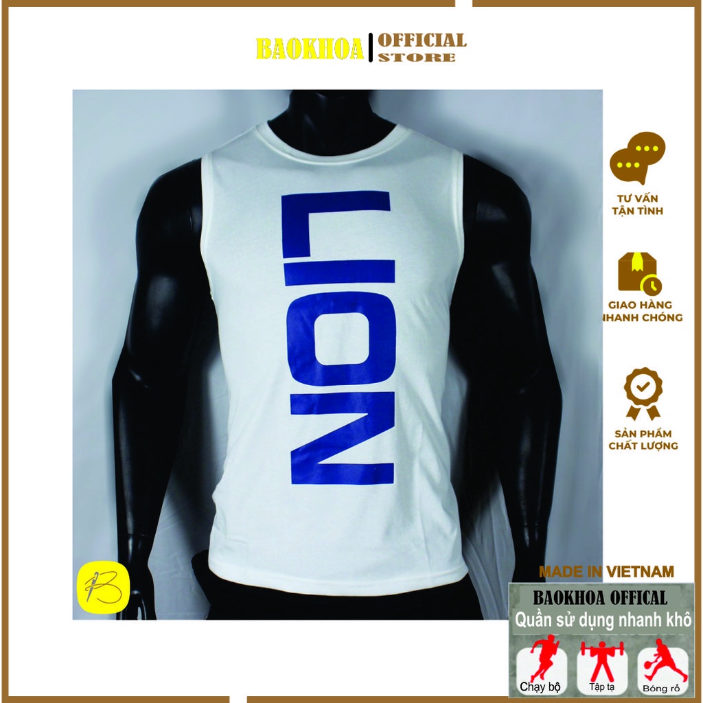 Ao ba lỗ nam LION , áo 3 lỗ, áo phông BAOKHOA SHOP SIZE L, XL, 2XL.