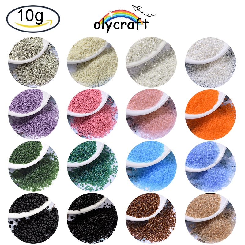 Túi 5500 Hạt Xỏ Lỗ 2x1.3mm 11 / 0: 0.8mm Nhiều Màu Tự Làm Trang Sức Tiện Lợi