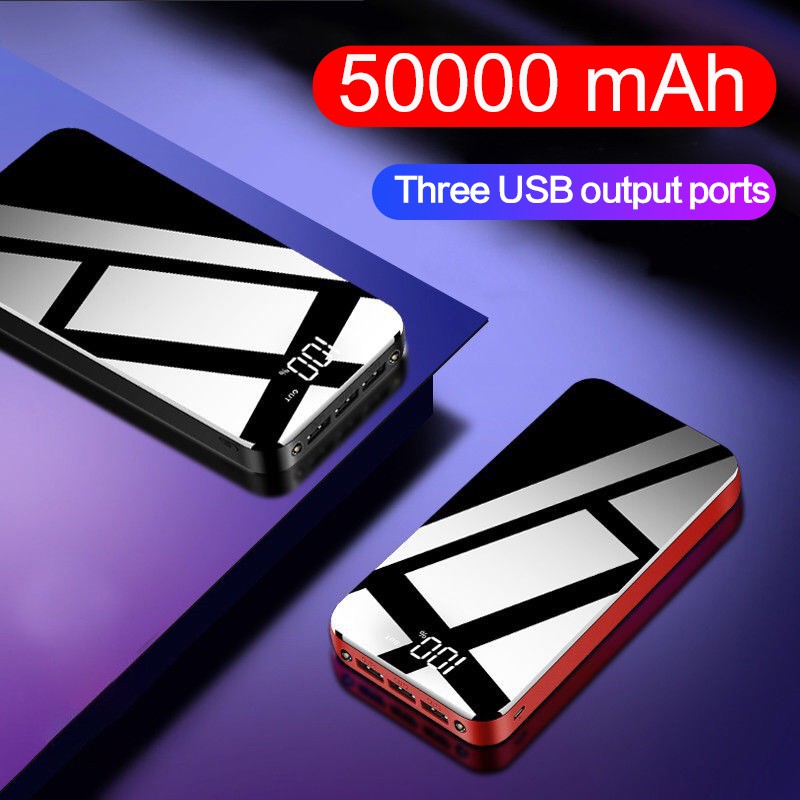 Sạc Dự Phòng 50000mAh 3 Cổng USB Cho Điện Thoại