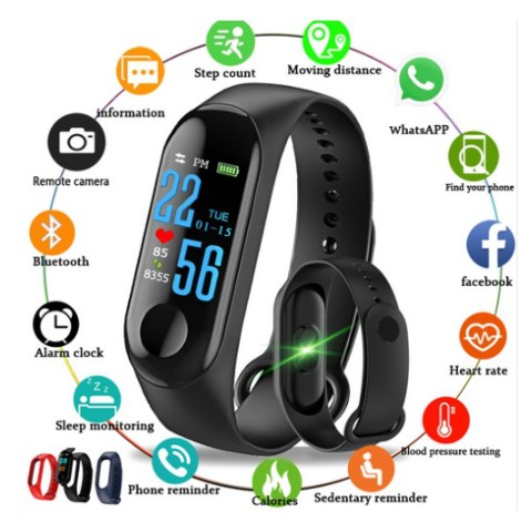 Đồng Hồ Thông Minh Đa Năng Theo Dõi Tình Trạng Sức Khỏe m3plus ip67