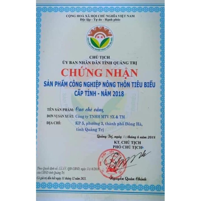 0,5kg cao chè vằng sẻ quảng trị lợi sữa, giảm cân