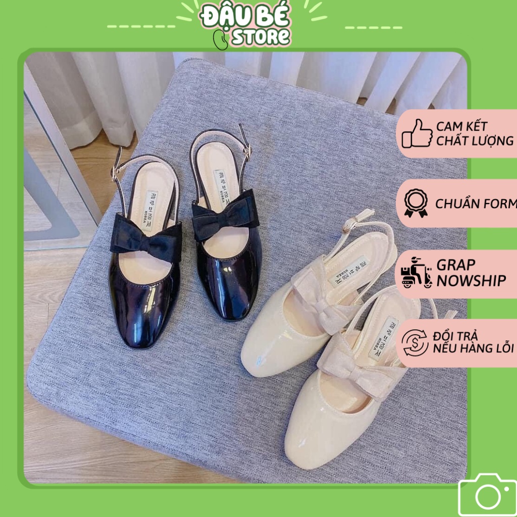 [Video Quay Thật] Dép Sandal Búp Bê Cổ Điển  - Giày Nữ 3 Phân Thắt Nơ Tiểu Thư Cực Xinh - Daube - D030