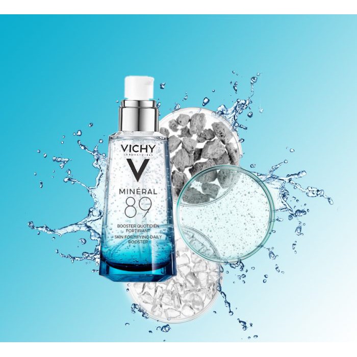 Serum Vichy Mineral 89 50ml tặng kem dưỡng cấp nước chống lão hóa 15ml Pháp