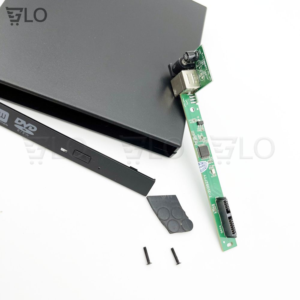 Box DVD USB 2.0 Sata Loại 12.7mm, Biến DVD Laptop Thành DVD Di Động