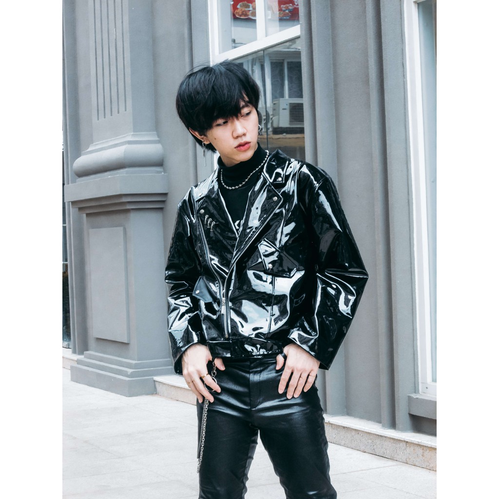 ÁO DA BIKER LIGHT JACKET - Áo khoác da BLACKMIACK - Khoác form rộng Unisex