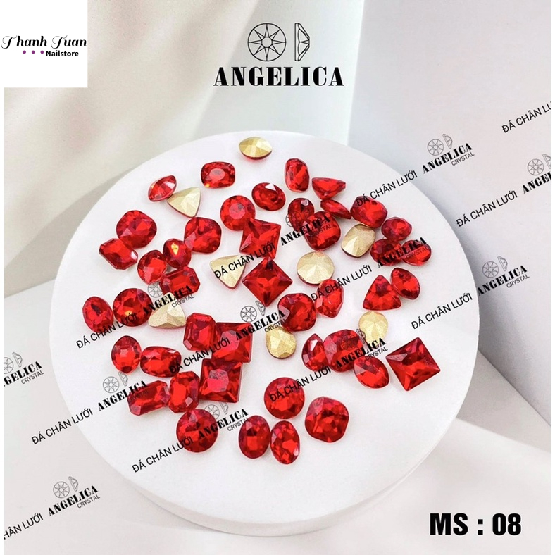 Set Mix 50v Đá khối chân vàng Angelica Đủ Màu - Phụ kiện đồ nail