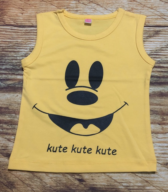 Áo sát nách thun cotton size nhí 1-10