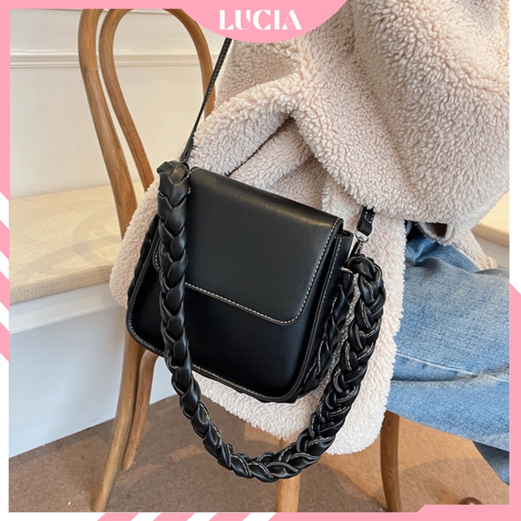 Túi đeo vai kẹp nách túi đeo chéo nữ dây tết đi chơi dễ thương cao cấp phong cách Hàn Quốc LUCIA STORE TXN34