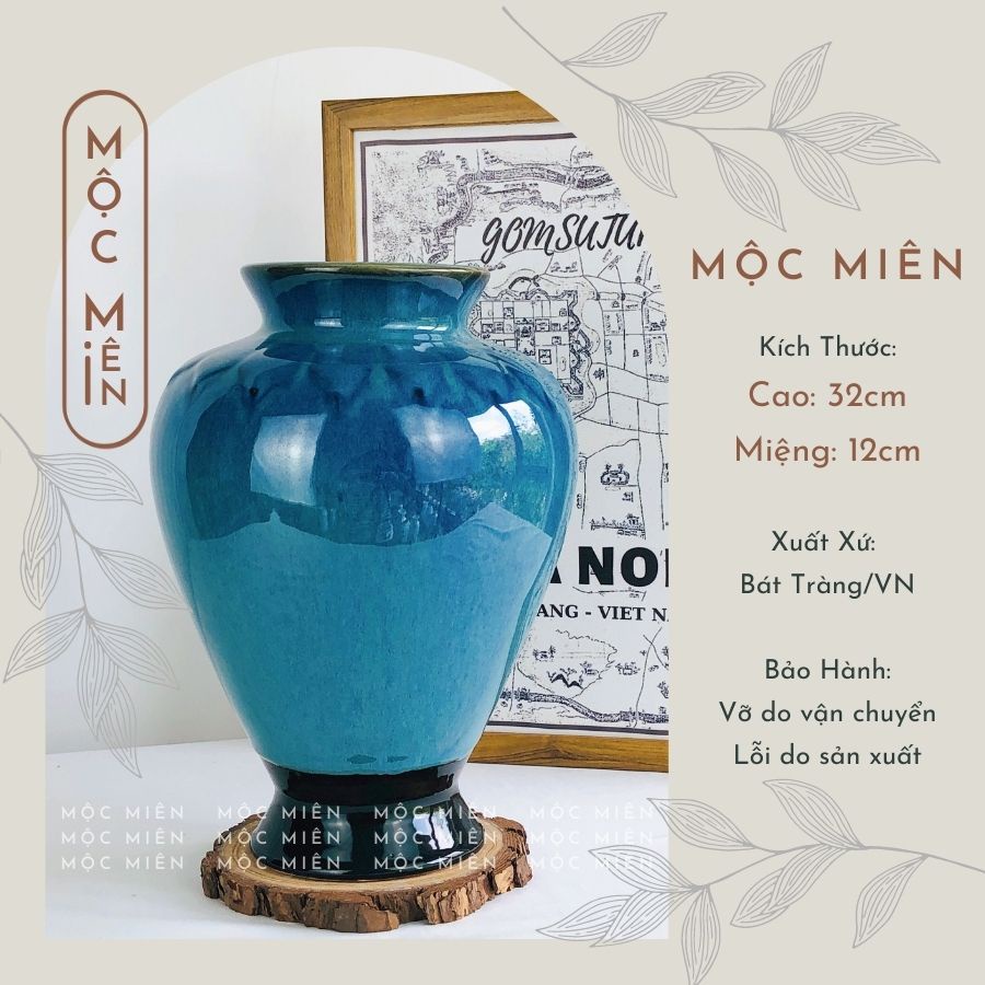 Bình hoa gốm lọ hoa men hoả biến MP decor trang trí nhiều kích cỡ, Mộc Miên gommocmien, gốm sứ bát tràng
