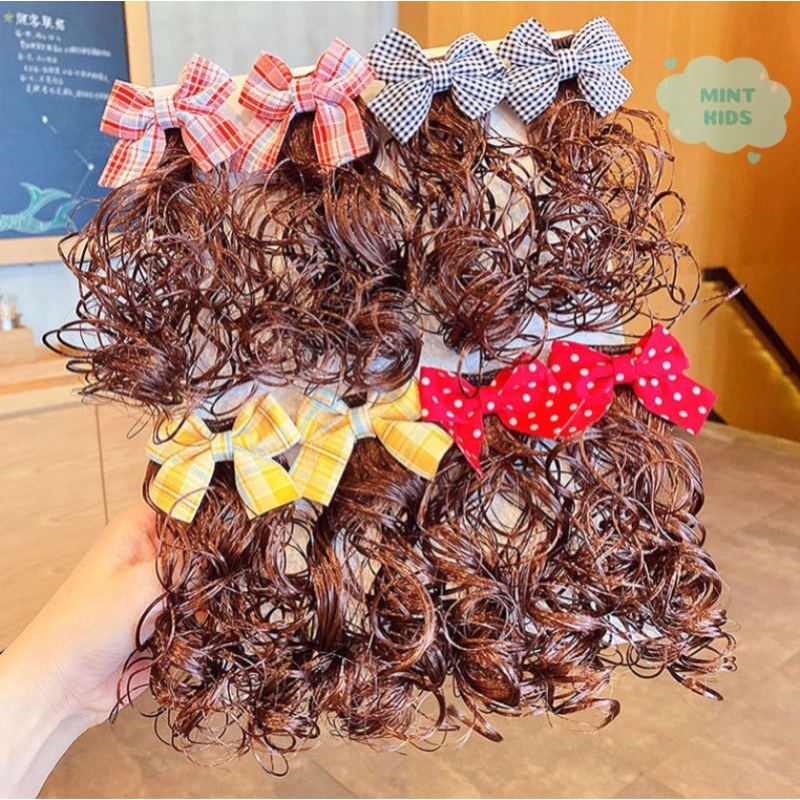Set 2 kẹp tóc giả đính nơ cho bé siêu xinh siêu điệu 🥰