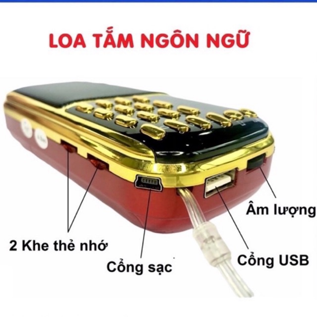 Loa nghe tắm ngôn ngữ/Dành cho trẻ 0-6 tuổi/Loa 2pin/ Loa 3 pin