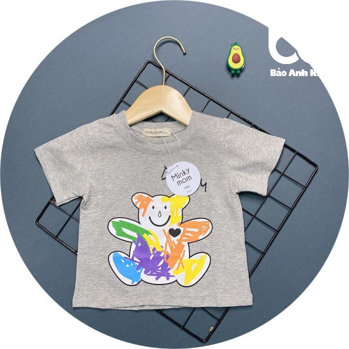 Áo Cotton Gấu Dream Cho Bé Trai Bé Gái - Cộc Tay Minky Mom - Co Giãn Tốt, Mềm Mịn (BA06)