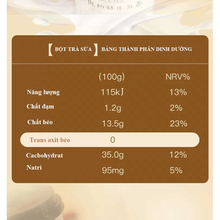 Trà sữa The Alley có sẵn topping thạch dừa trà sữa tự pha