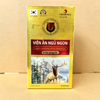 Viên ăn ngủ ngon VITA HEALTH bồi bổ cơ thể, dưỡng tâm an thần - Hộp 60 viên