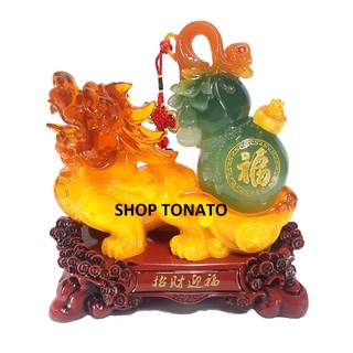 Tỳ hưu phong thủy kéo hồ lô wm961ml cao 26cm