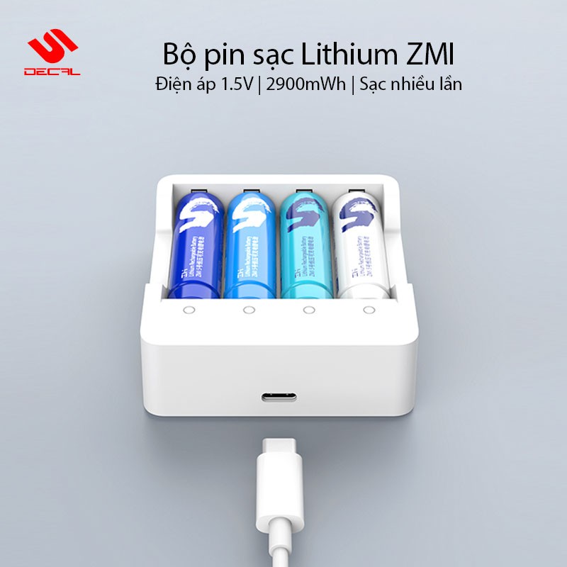 [Mã 157ELSALE hoàn 7% đơn 300K] Bộ pin sạc Lithium PB421 ZMI