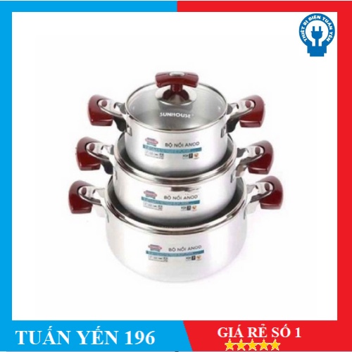 ⚡️Bộ nồi cao cấp Sunhouse SH6633 (seri 16-18-24)⚡️