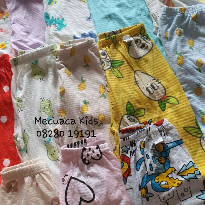Quần ngố lửng cotton giấy xuất Hàn  dư xịn nhiều hãng cho bé trai bé gái họa tiết kute