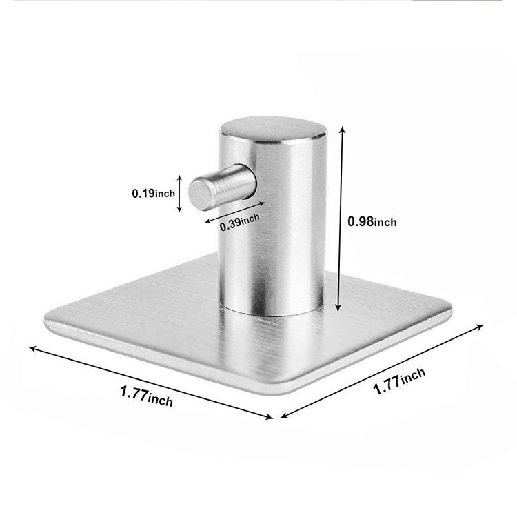 Áo khoác dán tường &amp; Giá treo quần áo tự dính Giá đỡ treo tường bằng thép không gỉ Giá treo chìa khóa Khăn Móc treo Phụ kiện phòng tắm