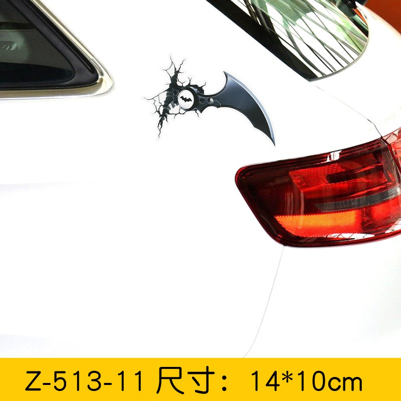 Miếng Dán Phản Quang Chống Nước Hình Avenger Star Wars Batman Ironman Captain America Vui Nhộn Trang Trí Xe Hơi Xe Máy