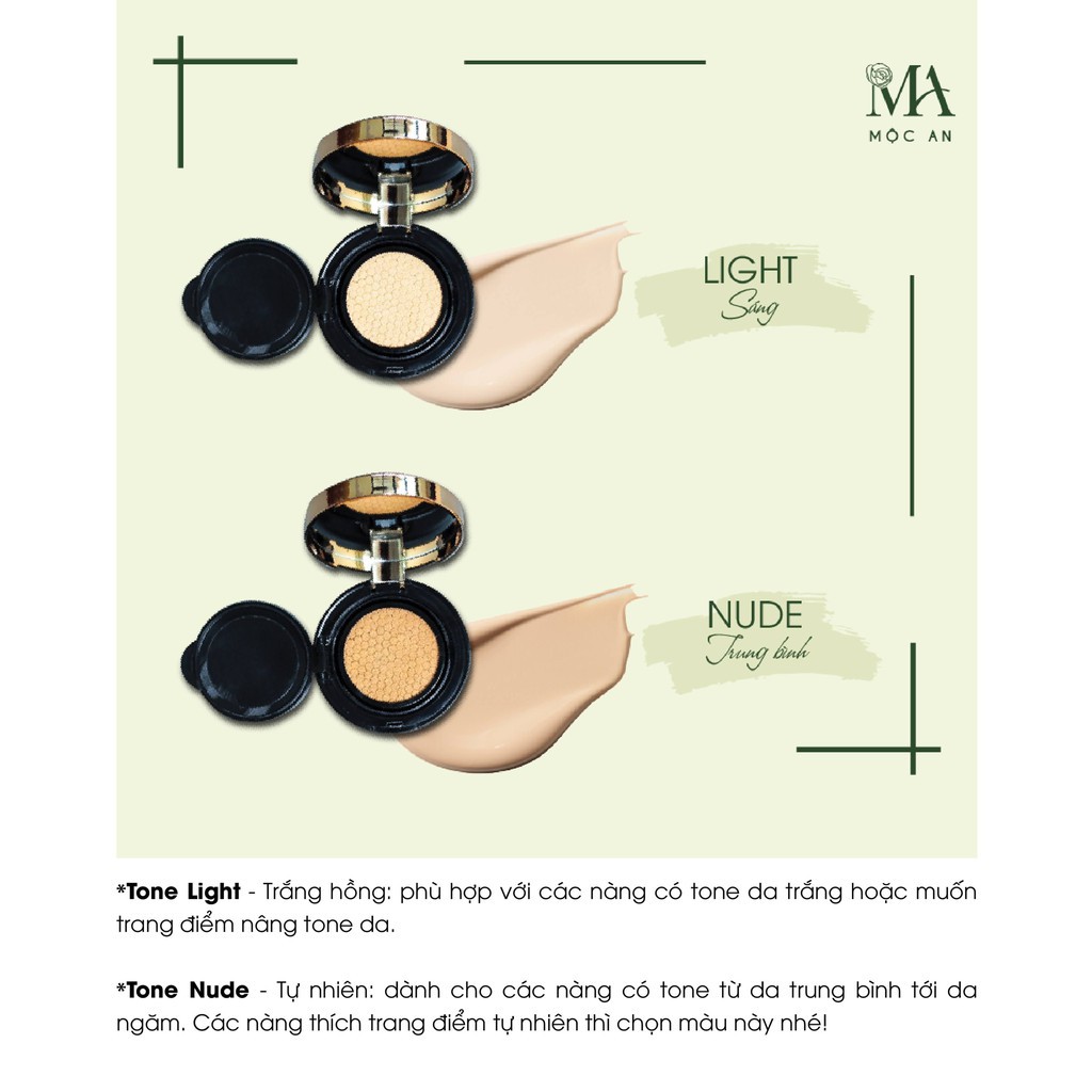 Combo Trang Điểm Tự Nhiên Mộc An 2 Sản Phẩm Cho Lớp Make Up Mỏng Nhẹ, Sáng Bừng Thần Thái