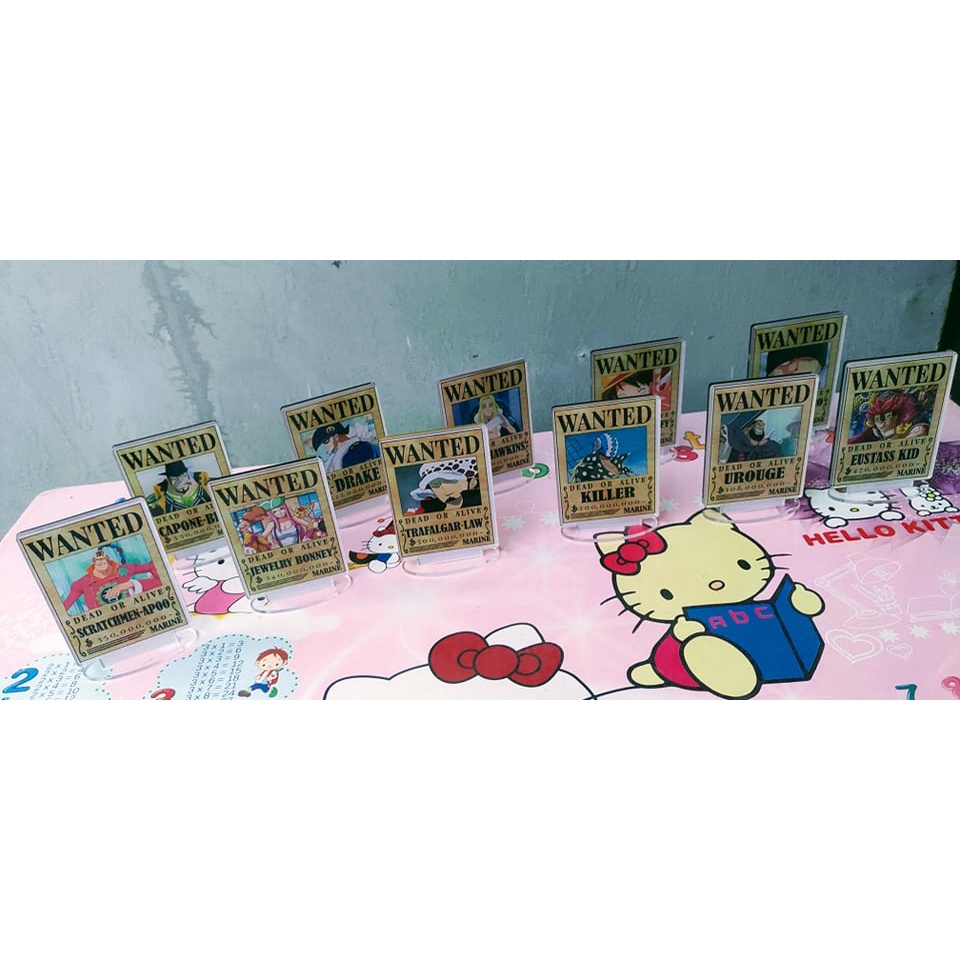 Thẻ truy nã mica ONEPIECE - Siêu Tân Tinh )