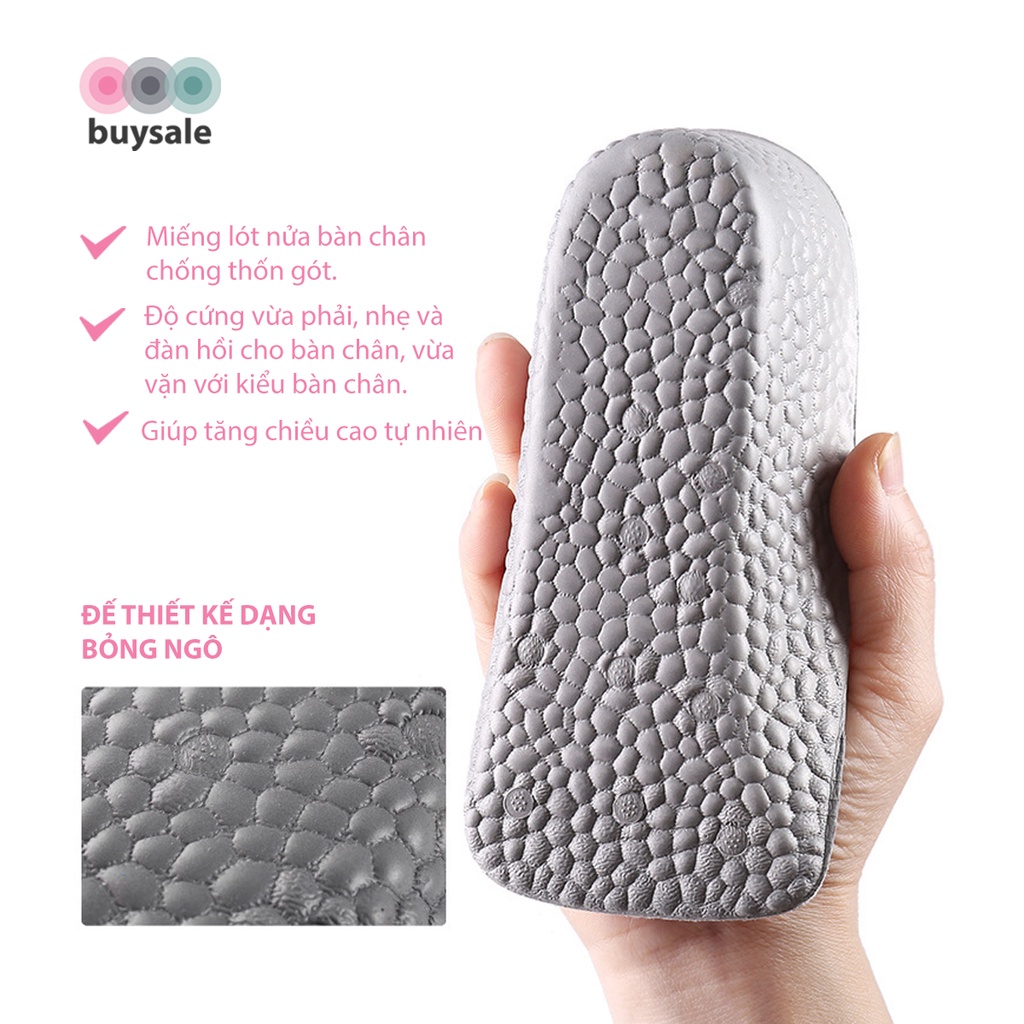 Lót giày tăng chiều cao cấu trúc vòm nâng đỡ lòng bàn chân tăng 1.5CM 2.5CM 3.5CM - Buysales - BSPK229