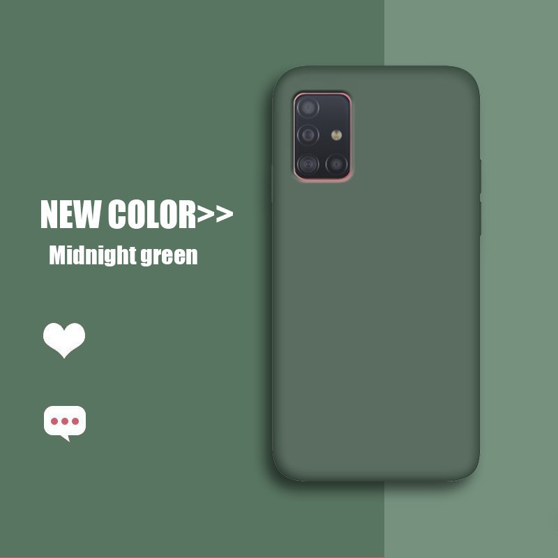 Original Liquid Silicone Case Samsung Galaxy A52S A52 A72 A32 4G A50 A50S A30S A51 A71 Note 20 Ultra