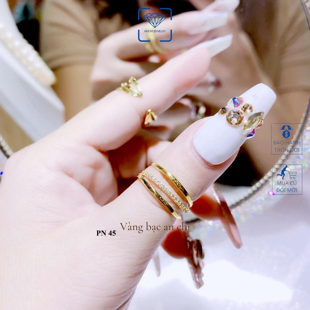 Nhẫn nữ đính đá cao cấp có giấy bảo đảm của tiệm Anchi jewelry