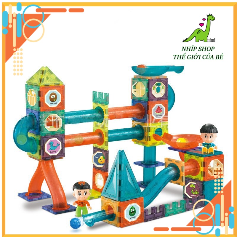 Bộ nam châm xếp hình 3D 54ct, đồ chơi nam châm xếp hình thông minh loại miếng, giúp trẻ phát triển trí tuệ.