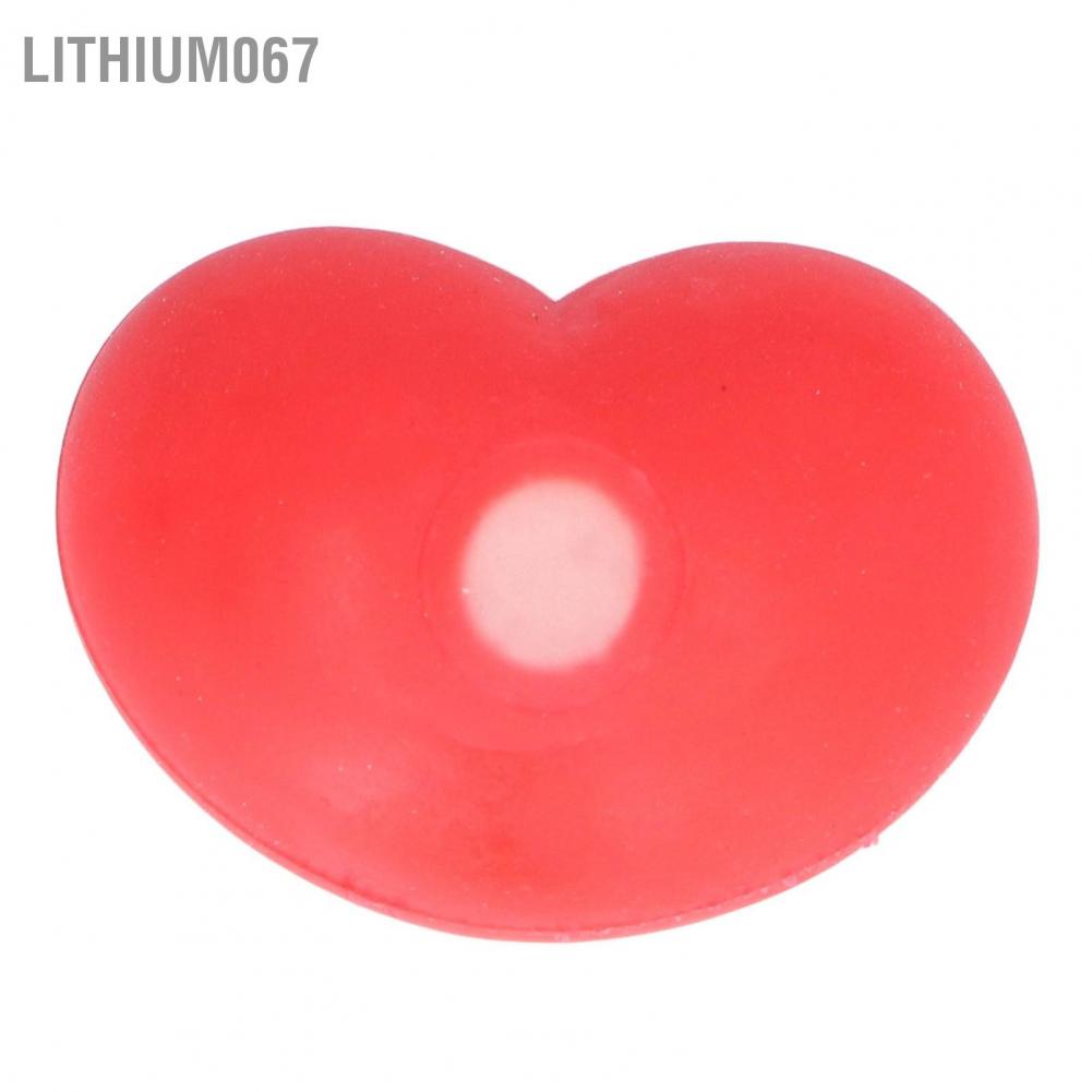 Lithium067 12 cái Đồ chơi căng thẳng trái tim Đàn hồi mềm cao su mô phỏng hình màu đỏ Hình giải nén bóng trẻ em Người lớn