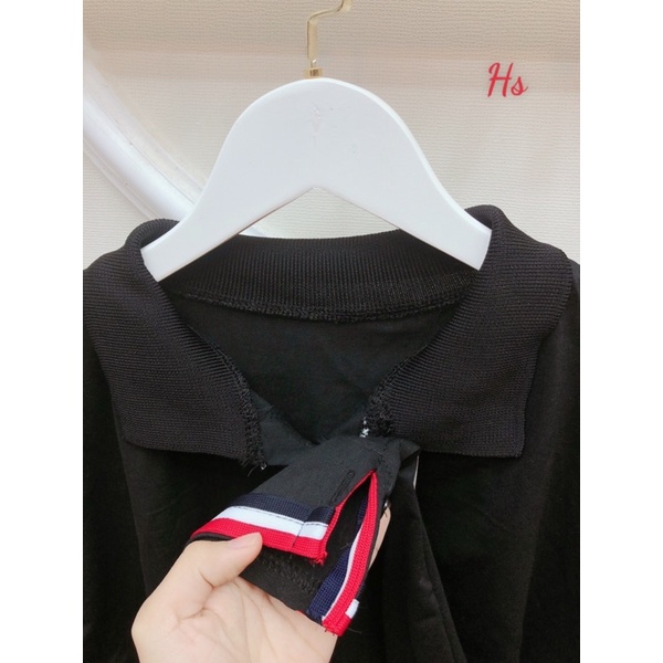 Áo polo cổ bẻ viền gấu