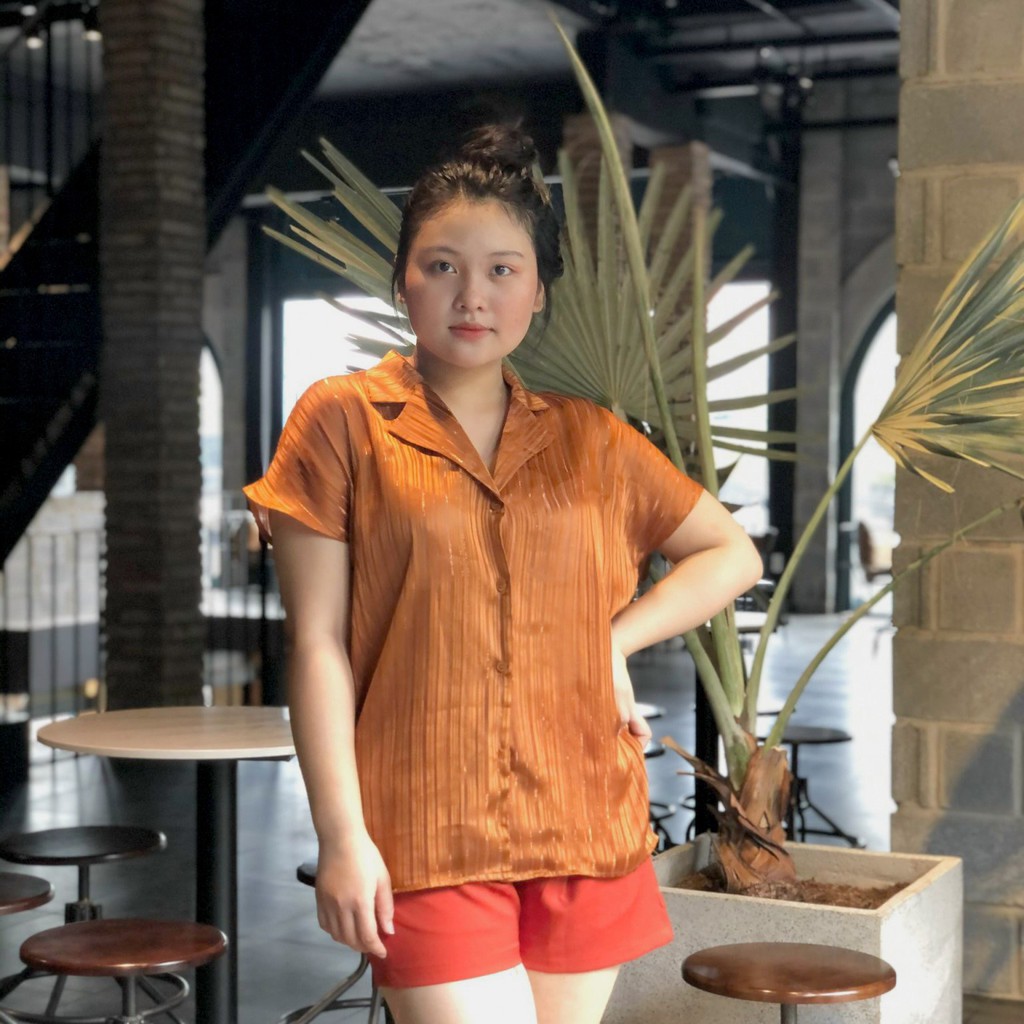 Áo bigsize cổ vest sọc AK0016 Tú Mỡ (Không kèm quần) -Đủ size từ 50-85KG