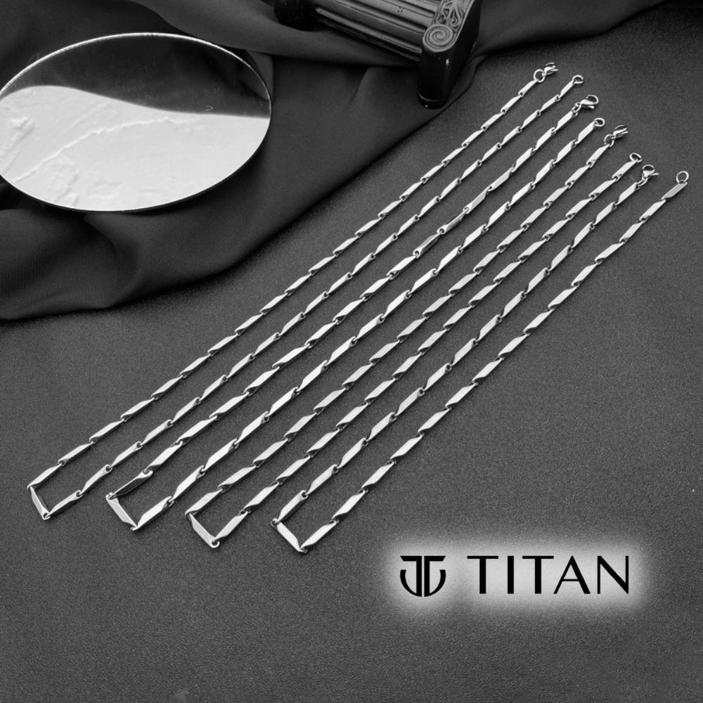Dây chuyền nam nữ sợi thanh mảnh, vòng cổ unisex titan cặp đôi đeo rất phù hợp Titan Shop màu bạc không gỉ