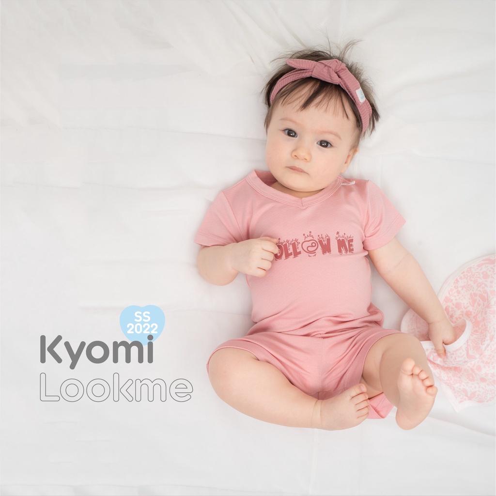 [CHÍNH HÃNG] Bộ quần áo ngắn tay cổ V bamboo cotton Kyomi LookMe trẻ em Bu