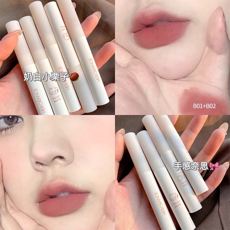 Son lì vỏ trắng sữa HERORANGE tone nude nội địa trung chính hãng | BigBuy360 - bigbuy360.vn