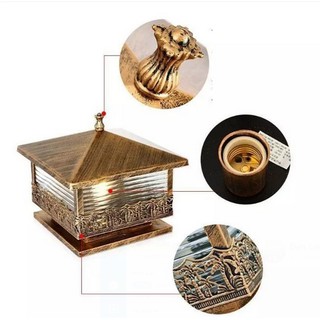 Đèn trụ cổng cây dừa mạ đồng phi 300