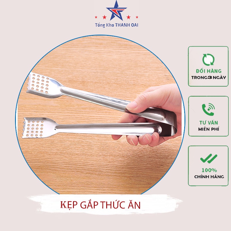 Kẹp gắp thức ăn nóng gắp đá, gắp cồn cho bếp nướng cồn tiện dụng