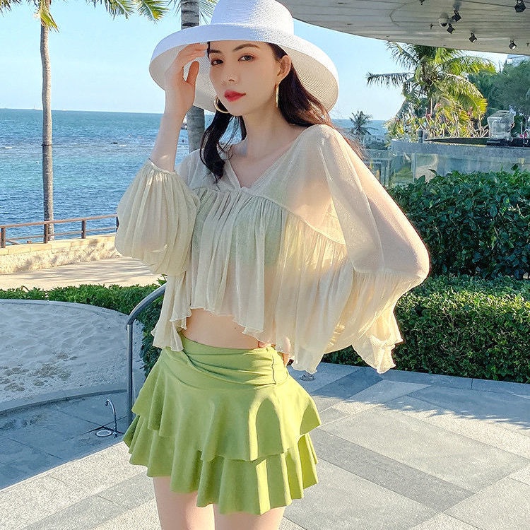 Bộ Đồ Bơi Ba Mảnh Che Bụng Phong Cách Hàn Quốc Thời Trang Mùa Xuân Quyến Rũ Cho Nữ 2021 | BigBuy360 - bigbuy360.vn