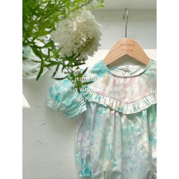 Váy Bé Gái Cao Cấp Mùa Hè và Bodysuit Style Vintage Hàn Quốc Hoạ Tiết Độc Lạ Jennybebe