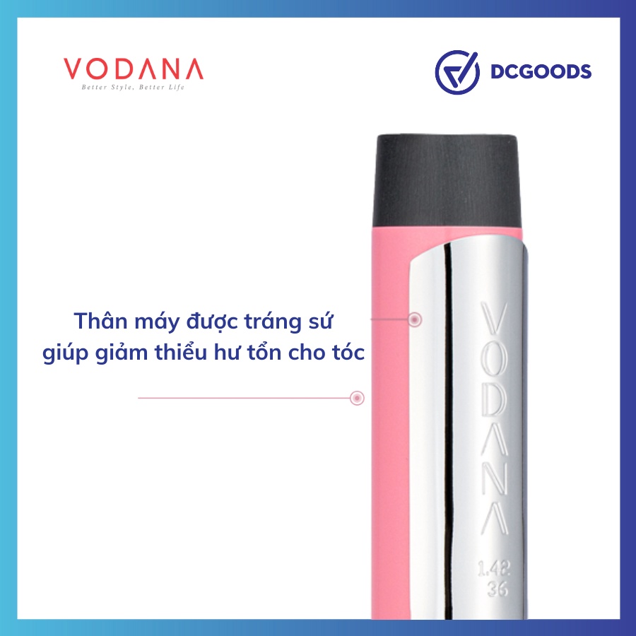 Máy Làm Xoăn Tóc, Máy Tạo Sóng Tóc 4 Mức Chỉnh Nhiệt Vodana Chính Hãng. Nội Địa Hàn quốc