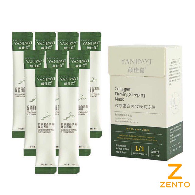 [Hộp 20 gói] Mask Mặt nạ Ngủ thạch COLLAGEN nâng cơ căng bóng trắng da Your Skin Senabe MIRAA SHOP