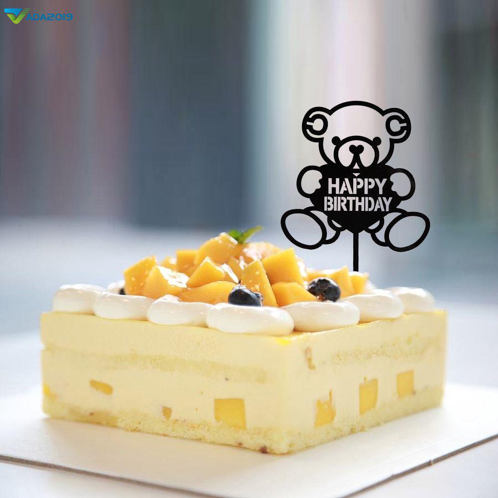 Topper cắm trang trí bánh kem hình chữ Happy Birthday