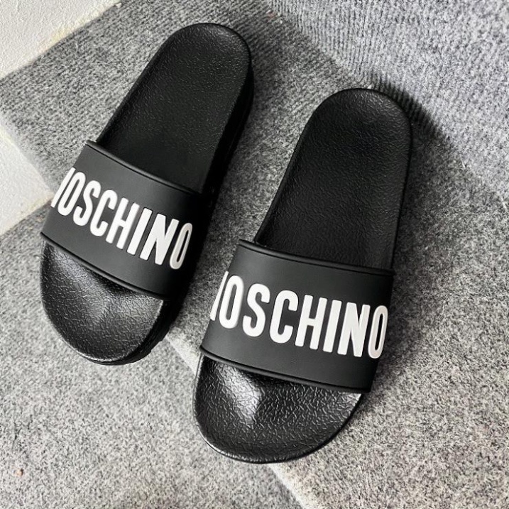 Dép Moschino Đế Cao Su 5 Cm - Dép Quai Ngang Nam Nữ Thời Trang Hottrend 2022